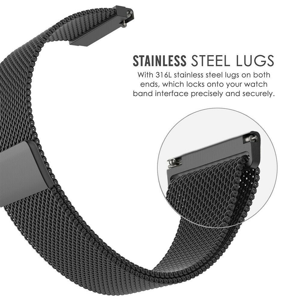 Milanese Loop Bracelet For Amazfit GTR 42mm 47mm Quick-Fit Watch Band Strap