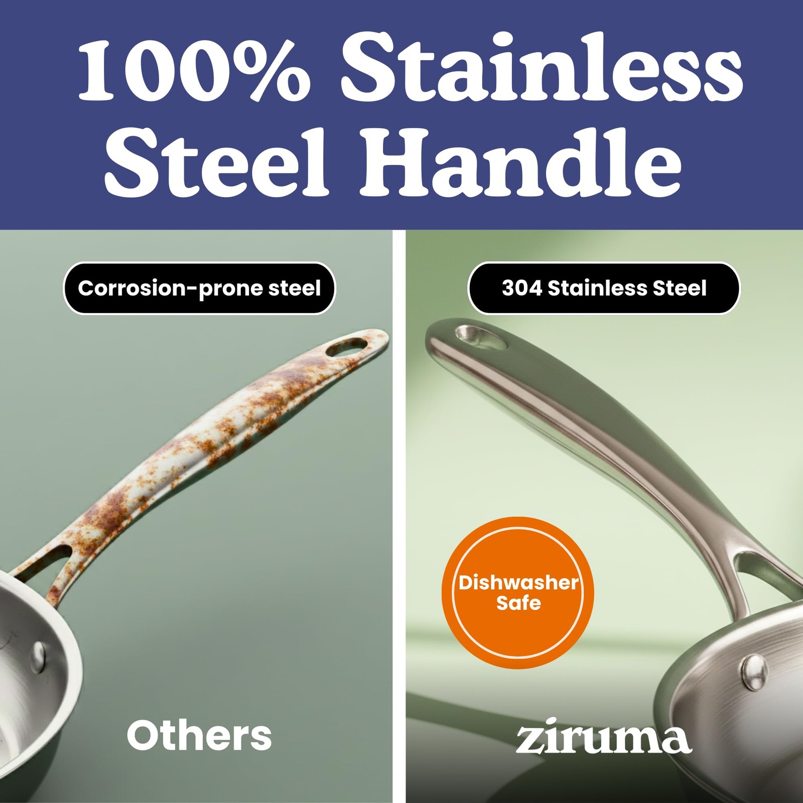 Ziruma Non-Toxic 9.5″ Surgical Grade Stainless 9.5 Inches, Steel