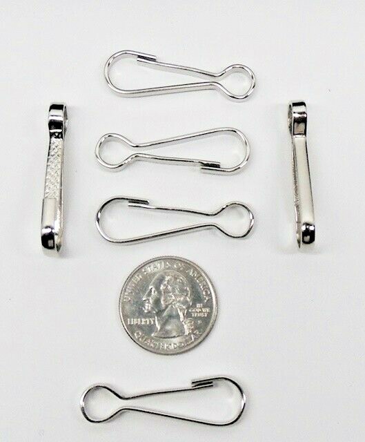 12 Super Strong LARGE SILVER LANYARD Spring Snap HOOKS 1-5/8″ Long CRAFT Finding