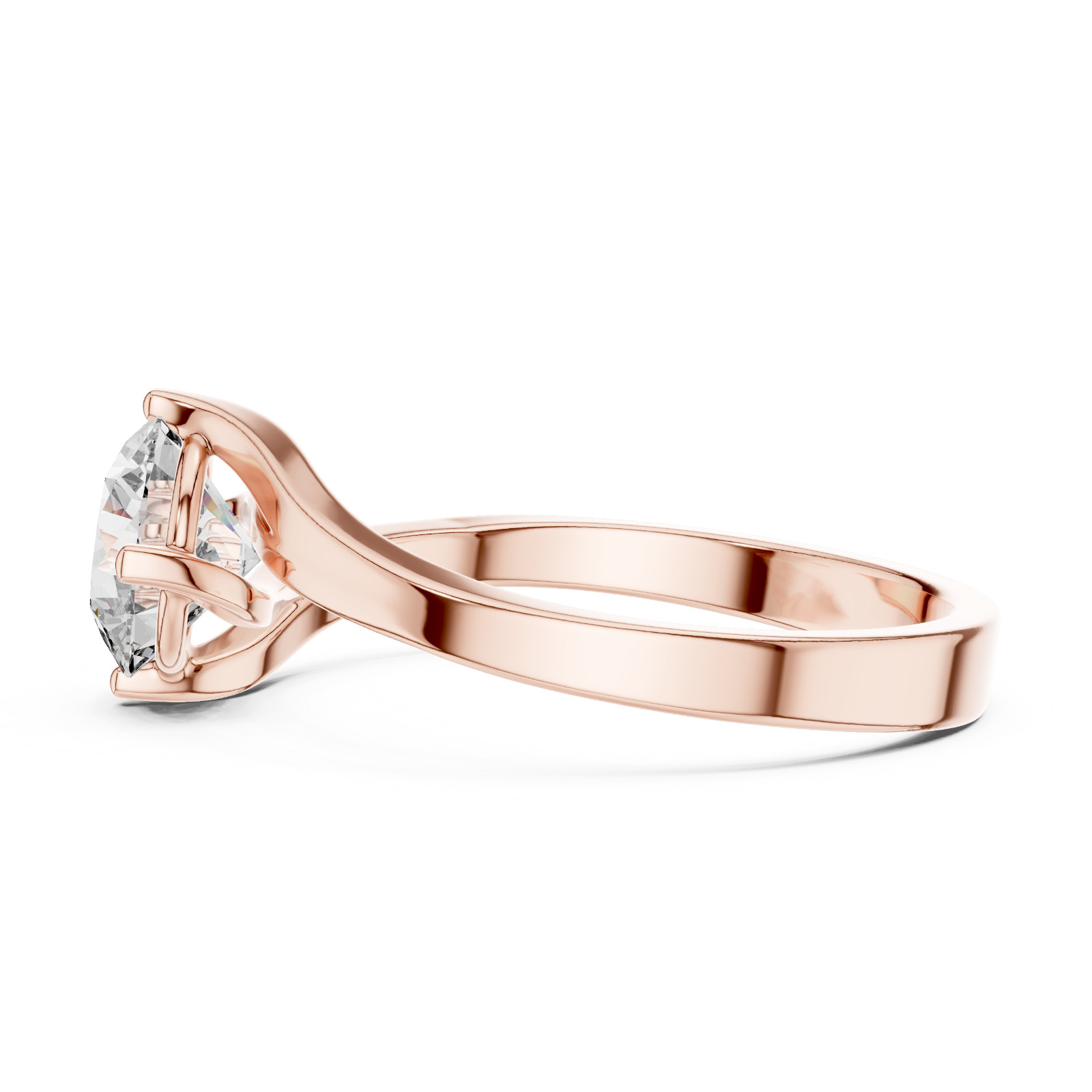 1 Ct Lab Grown Diamond IGI Certified Engagement Wedding Gold Ring 14 K F VVS