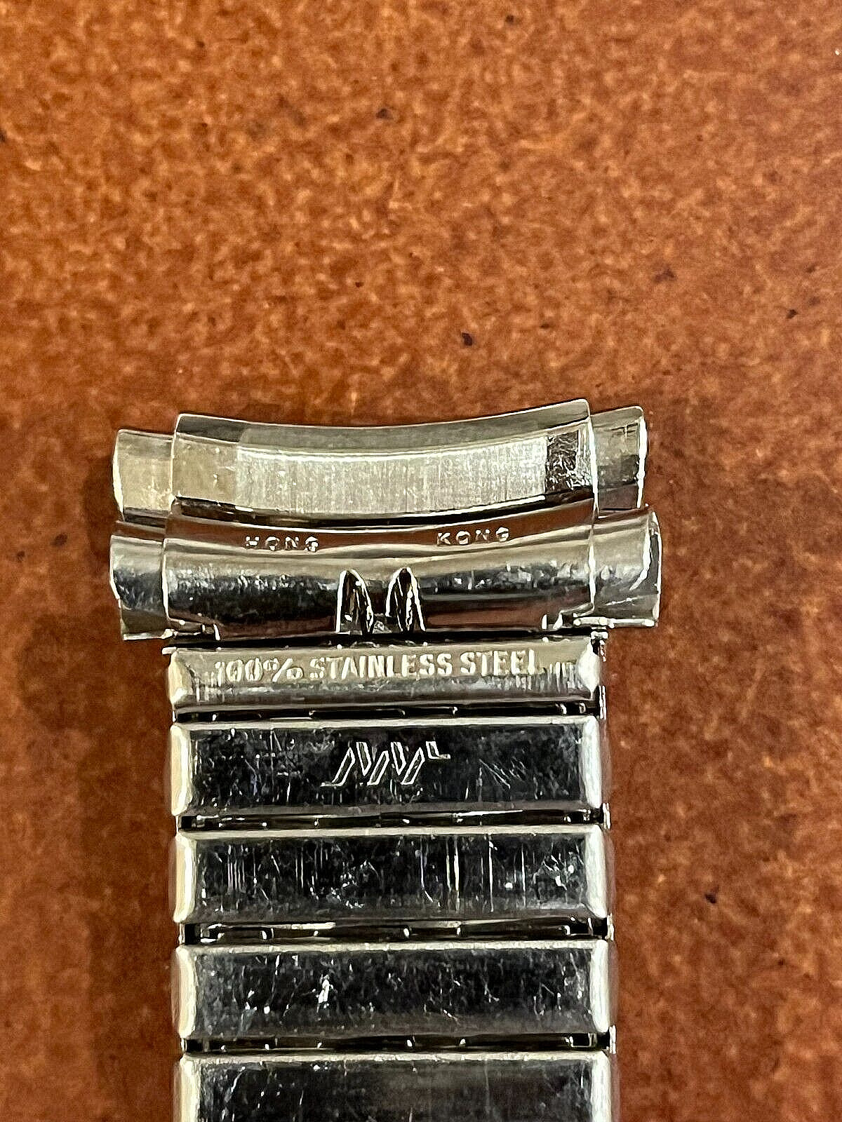 16 – 20 mm VINTAGE STAINLESS STEEL SILVER STRETCH WATCH BRACELET BAND CURVED END
