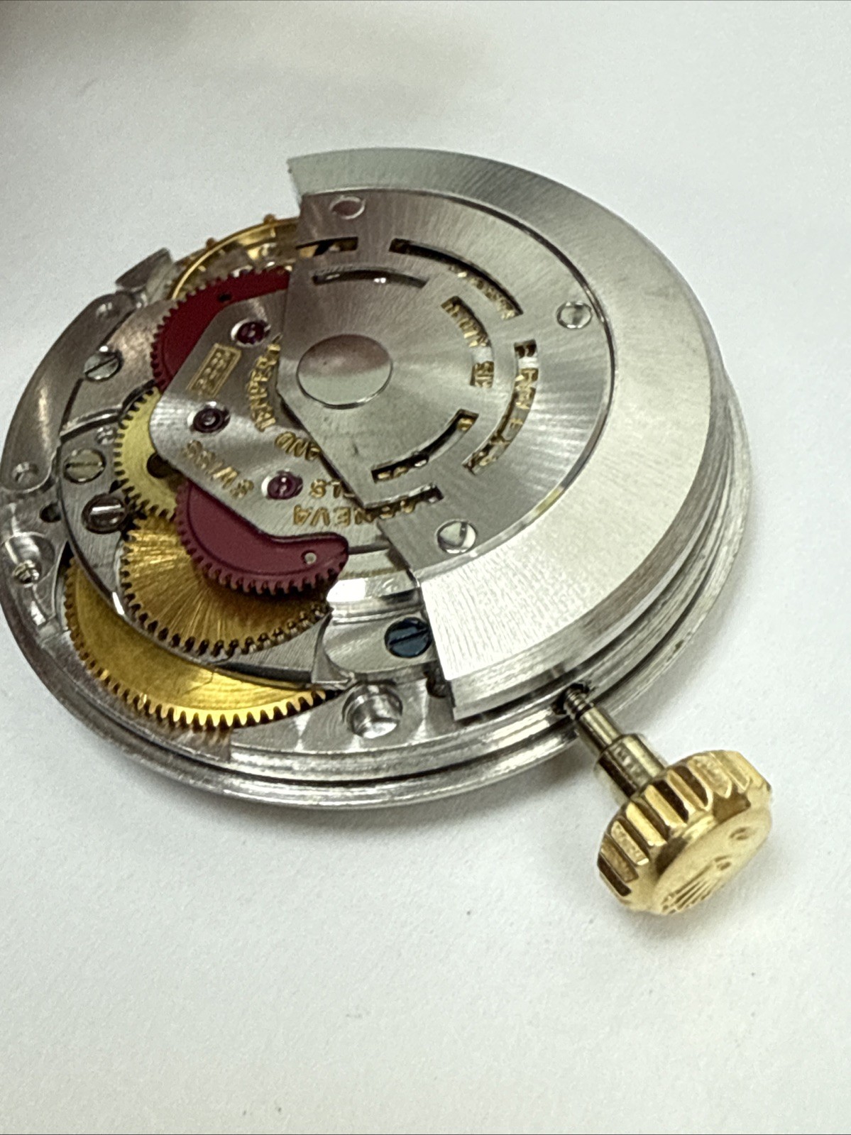 Rolex President 36 mm 1556 Non Quick Set Complete Movement, Pie Pan Dial & Crown