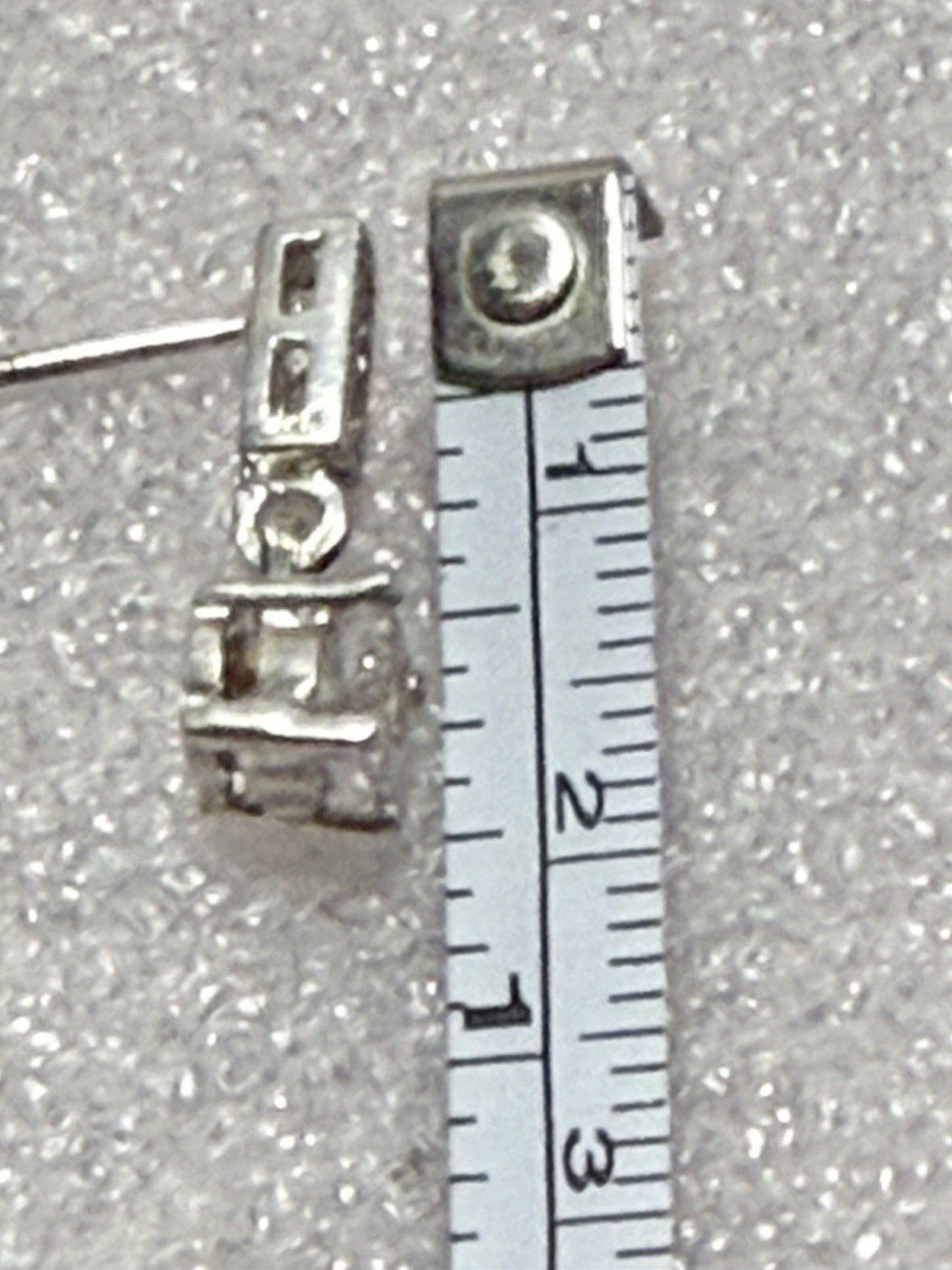 925 Sterling Silver 3/4” Drop Dangle GEM Earrings 3.29g