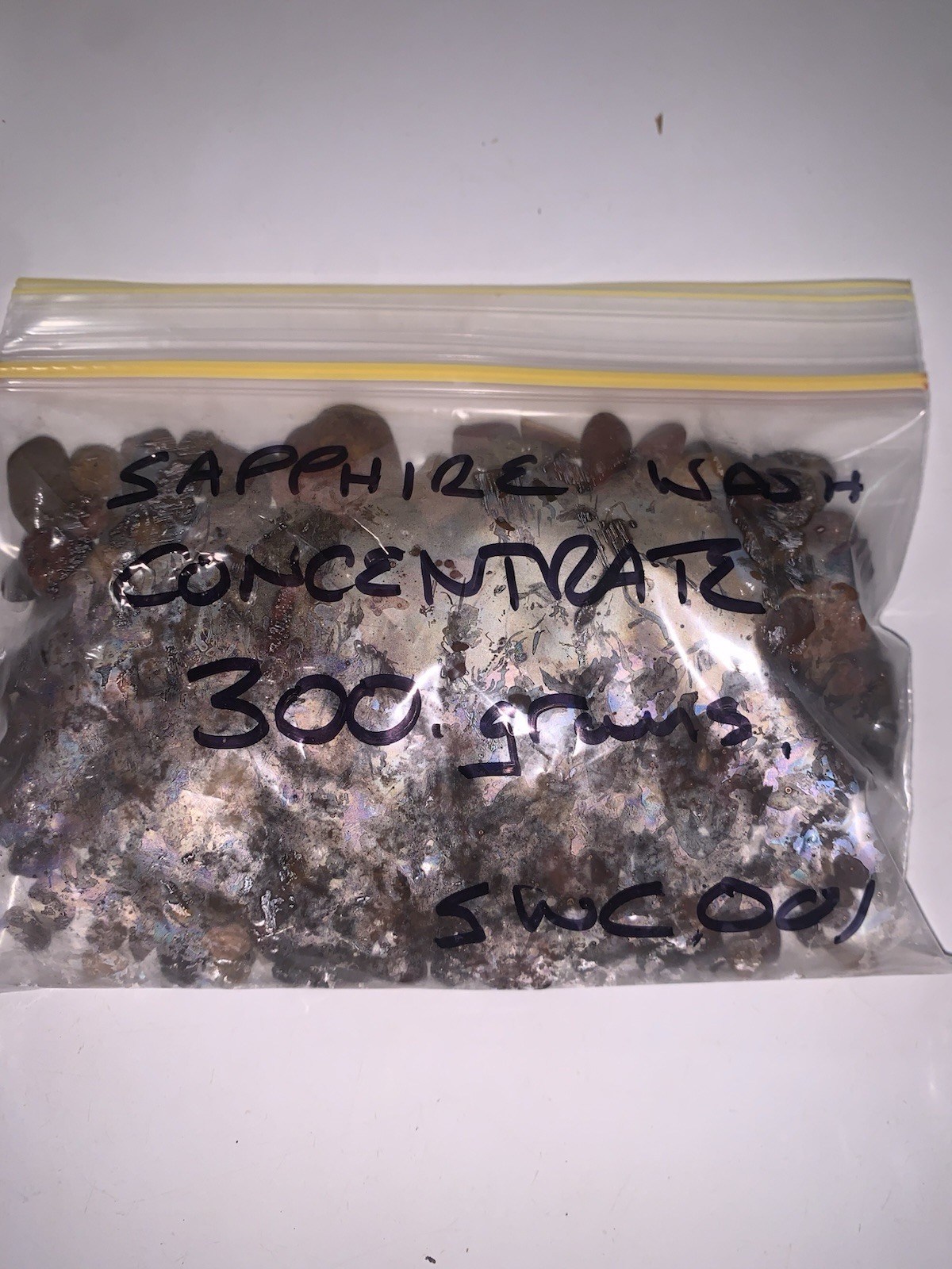 SAPPHIRE WASH CONCENTRATE RUBYVALE QUEENSLAND GEM FIELDS 300 GRAM BAGS SWC001