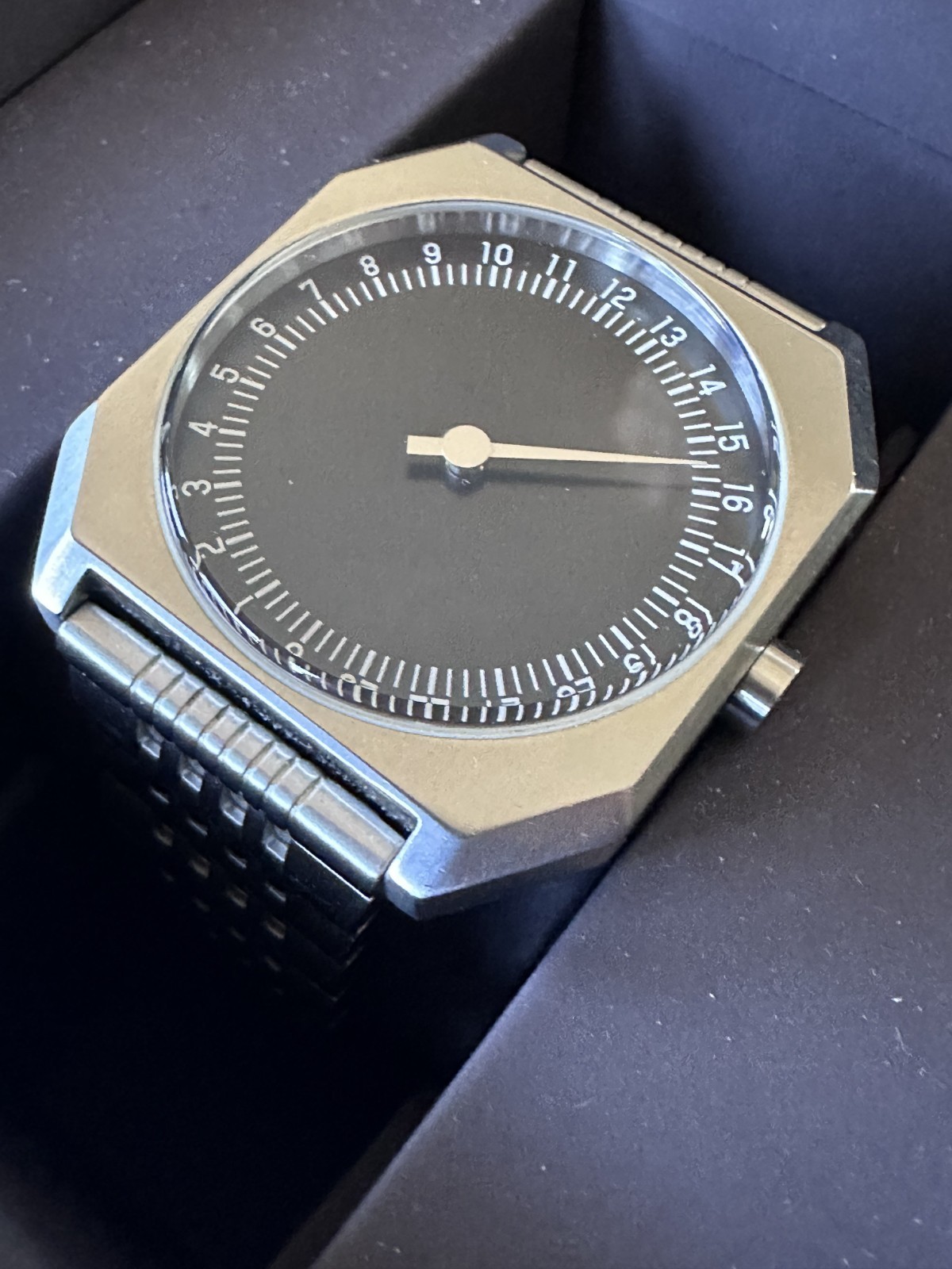 Slow Watch Jo 02 Stainless Steel Black Dial 24Hr Swiss Quartz – Excellent w/ Box
