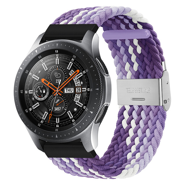 Samsung Galaxy Watch 4 3 Classic Active 2 Braided Elastic Woven Nylon 20mm Band