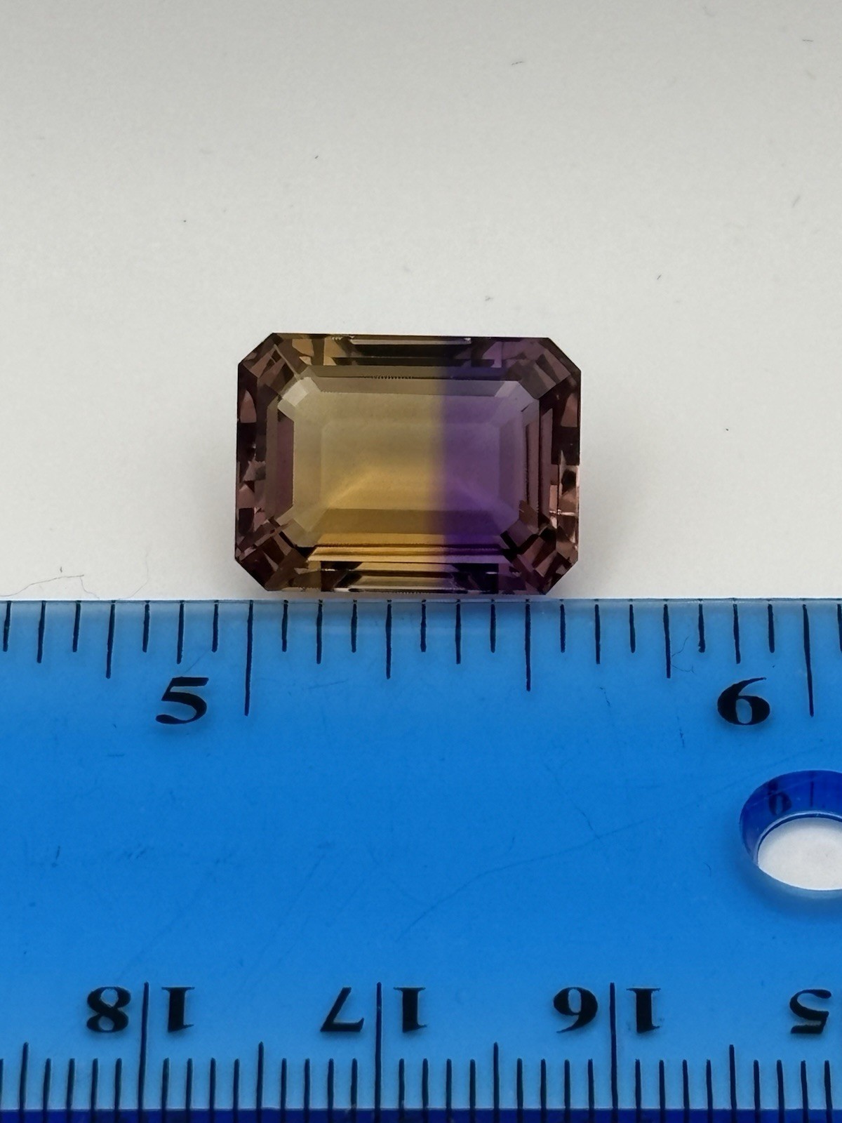 Beautiful Approx 9.2 CT 16x12mm Ametrine Gemstone Emerald Cut