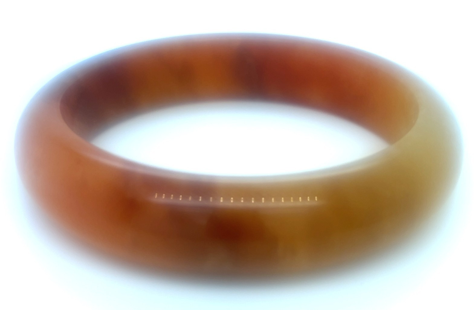 Grade A Orange Peach Jadeite Bangle 61mm