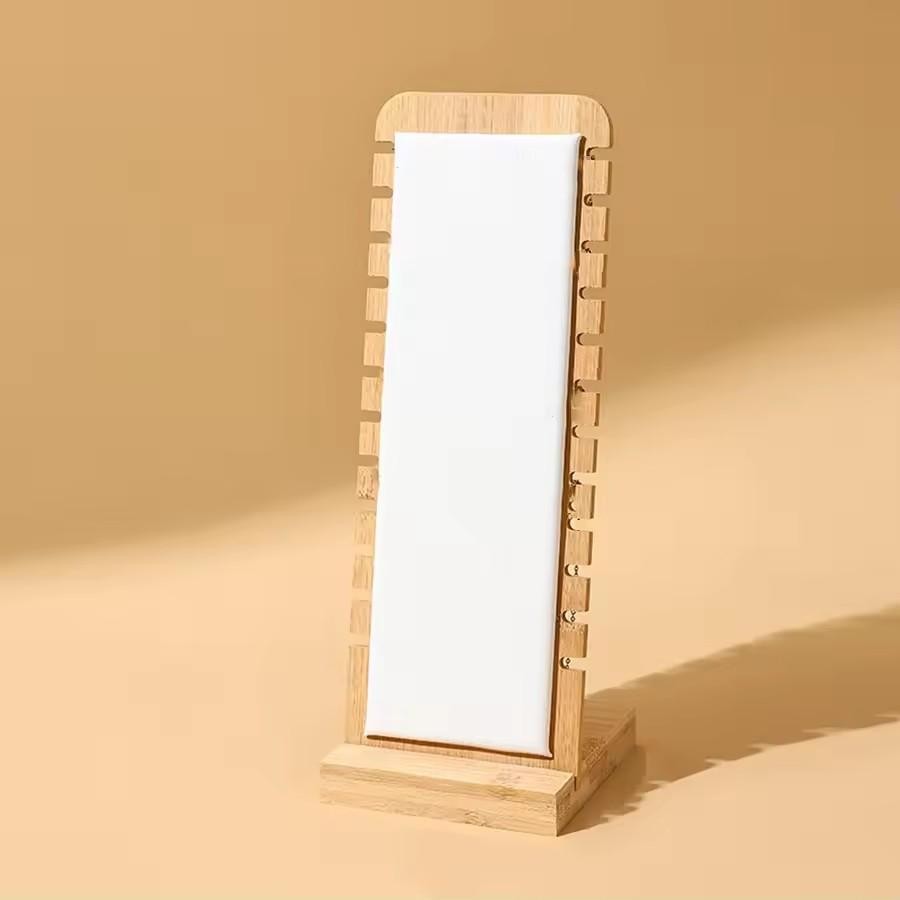 Creative Bamboo Wooden Jewelry Display Stand Necklace Bracelet Holder Organizer