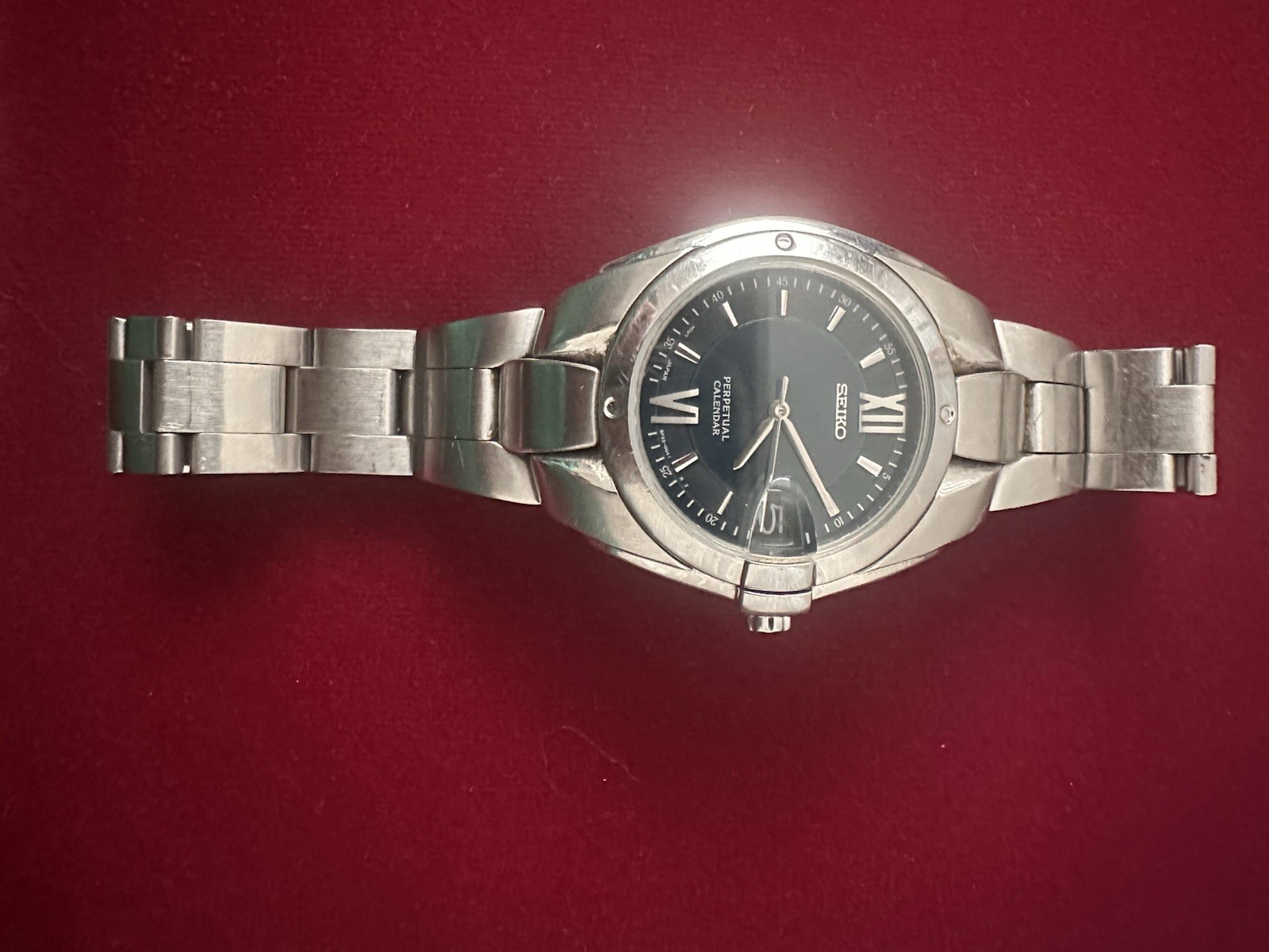 SEIKO Stainless Steel Perpetual Calendar Quartz 8F32-005A Men’s Watch