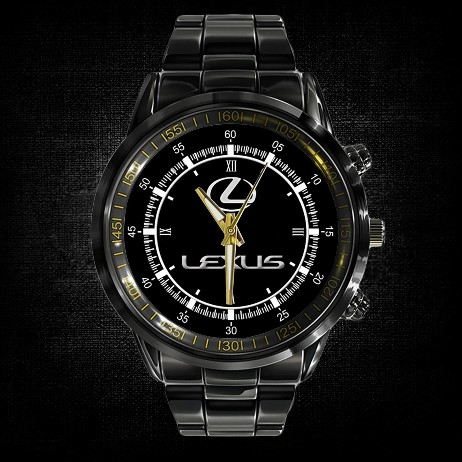 Lexus Car Logo SPORT METAL black watch mens high quality wristwatch free box