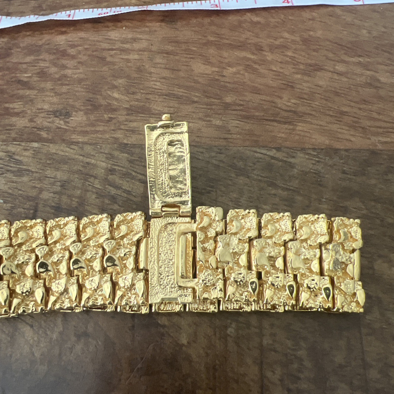 Men’s Vintage Gold Plated Nugget Bracelet
