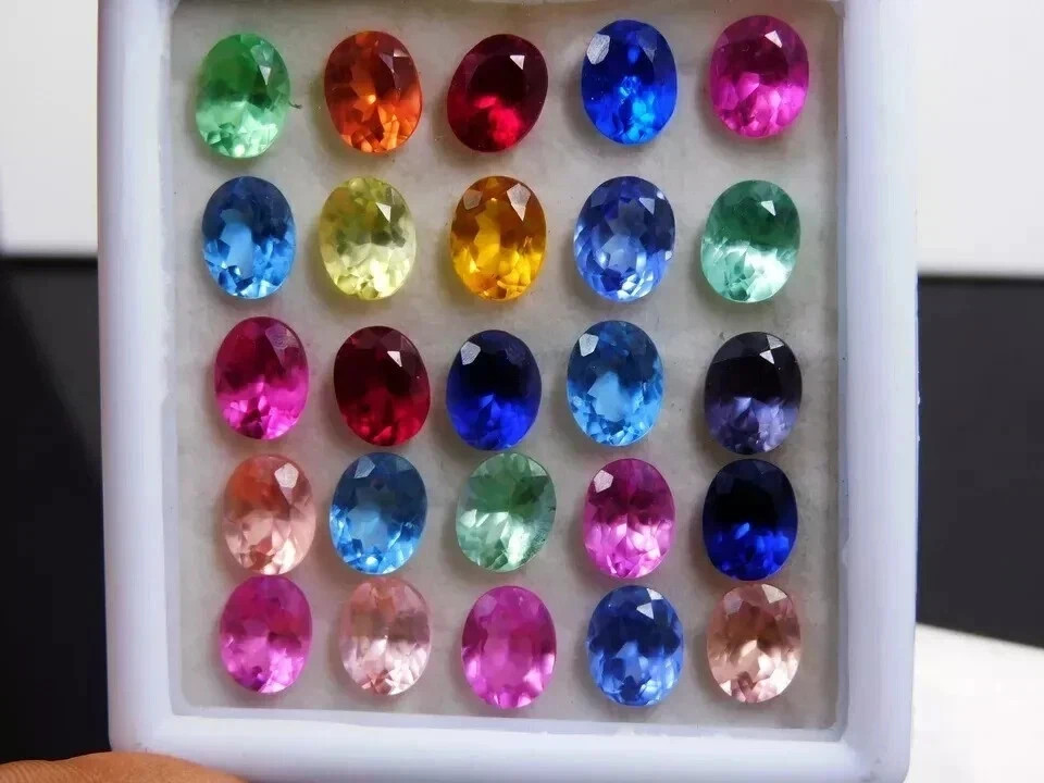 75 Ct+ 15 Pcs Natural Mix Color Sapphire CERTIFIED Loose Gemstone Lot Oval Cut