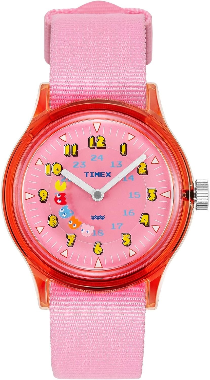 【2 Piece set】Timex Pac-Man Collaboration Camper Quartz 30mm Wrist Watch 2 Colors