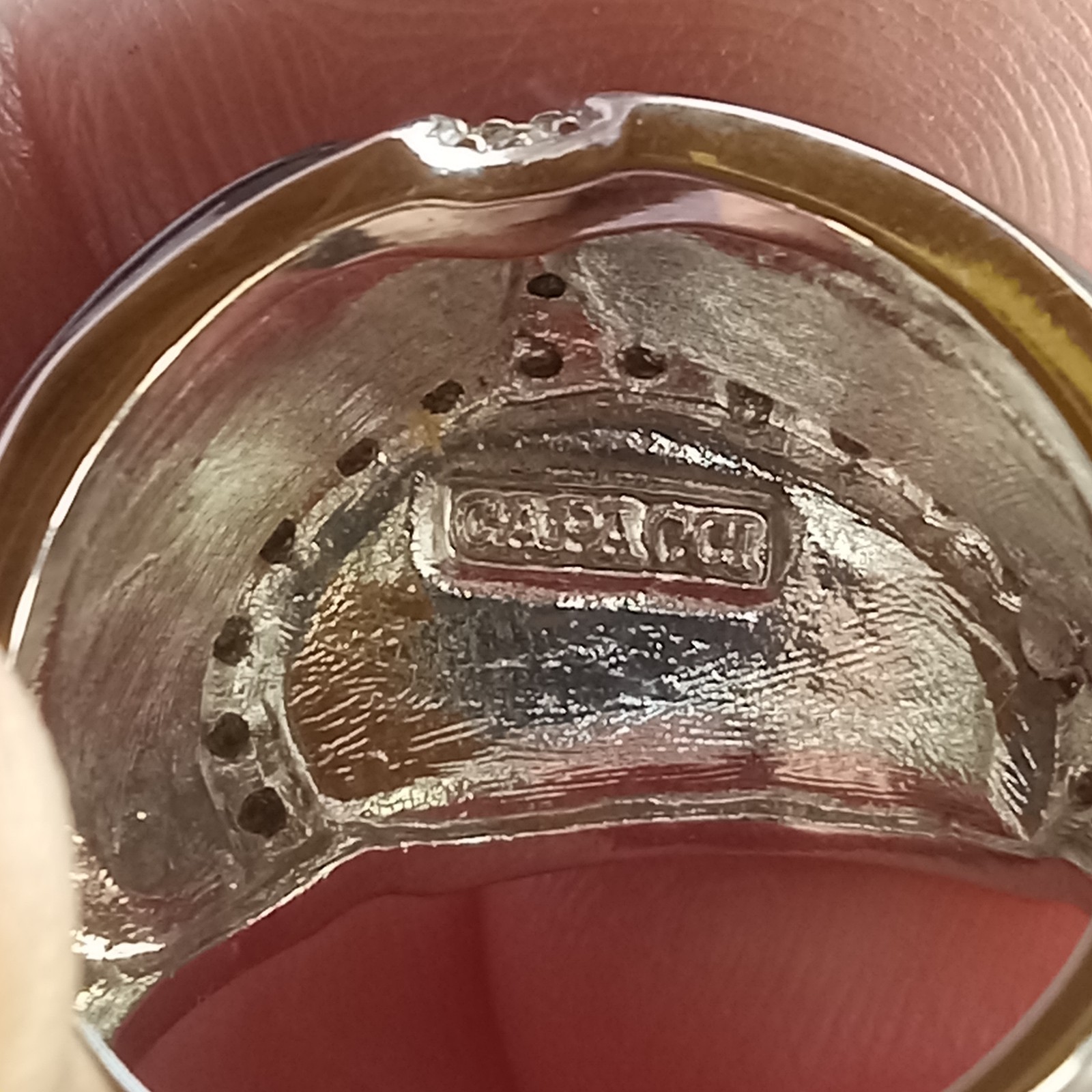 Cocktail Ring Size 9.25 Silver Plated CZ Baguette Ring Stunning By CAPACCI