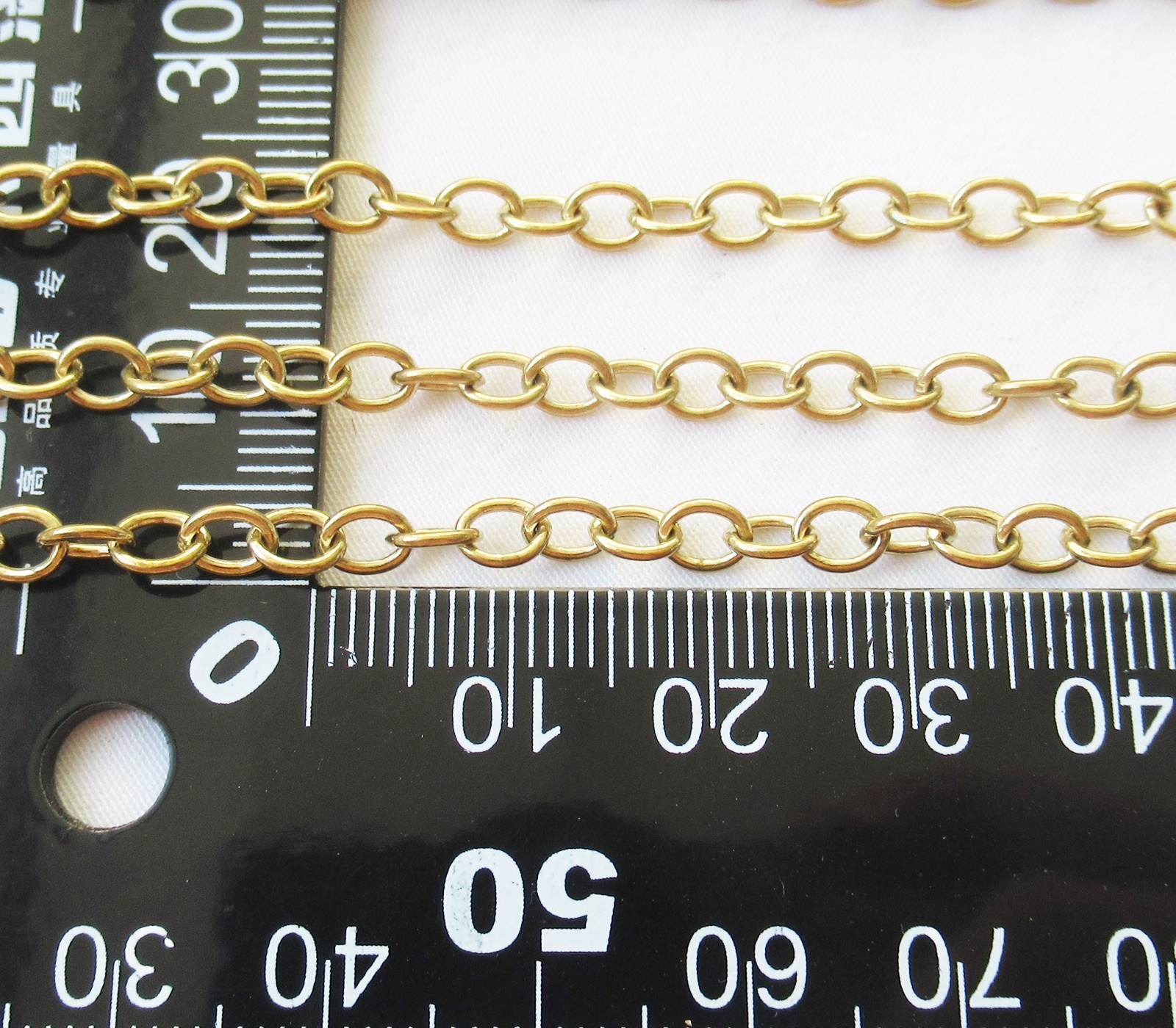 10m(32.81ft) Cable Chain 4x5mm O Link Brass Chain Findings for DIY Crafts Making