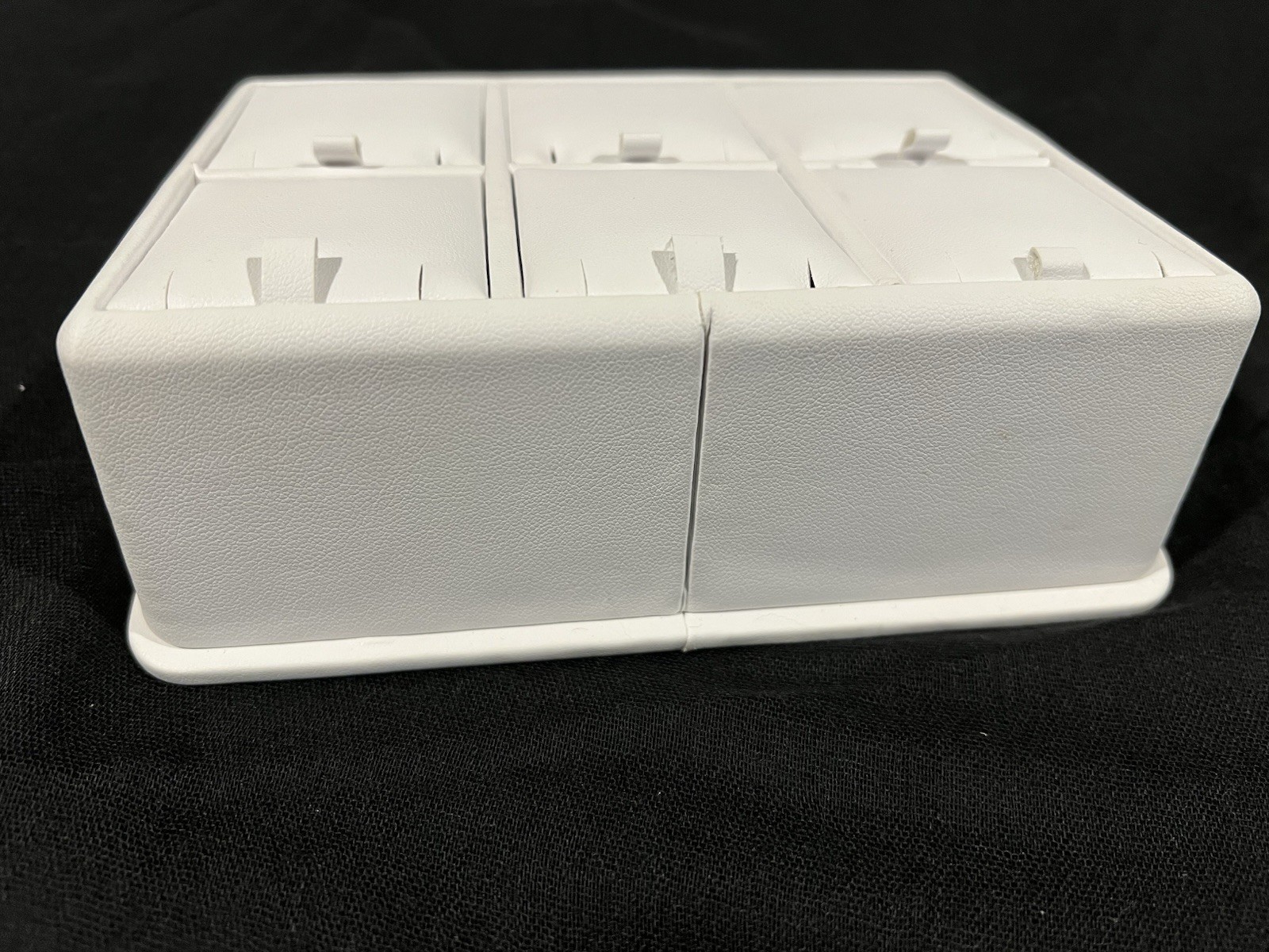 White leather pendant Charm display Tray
