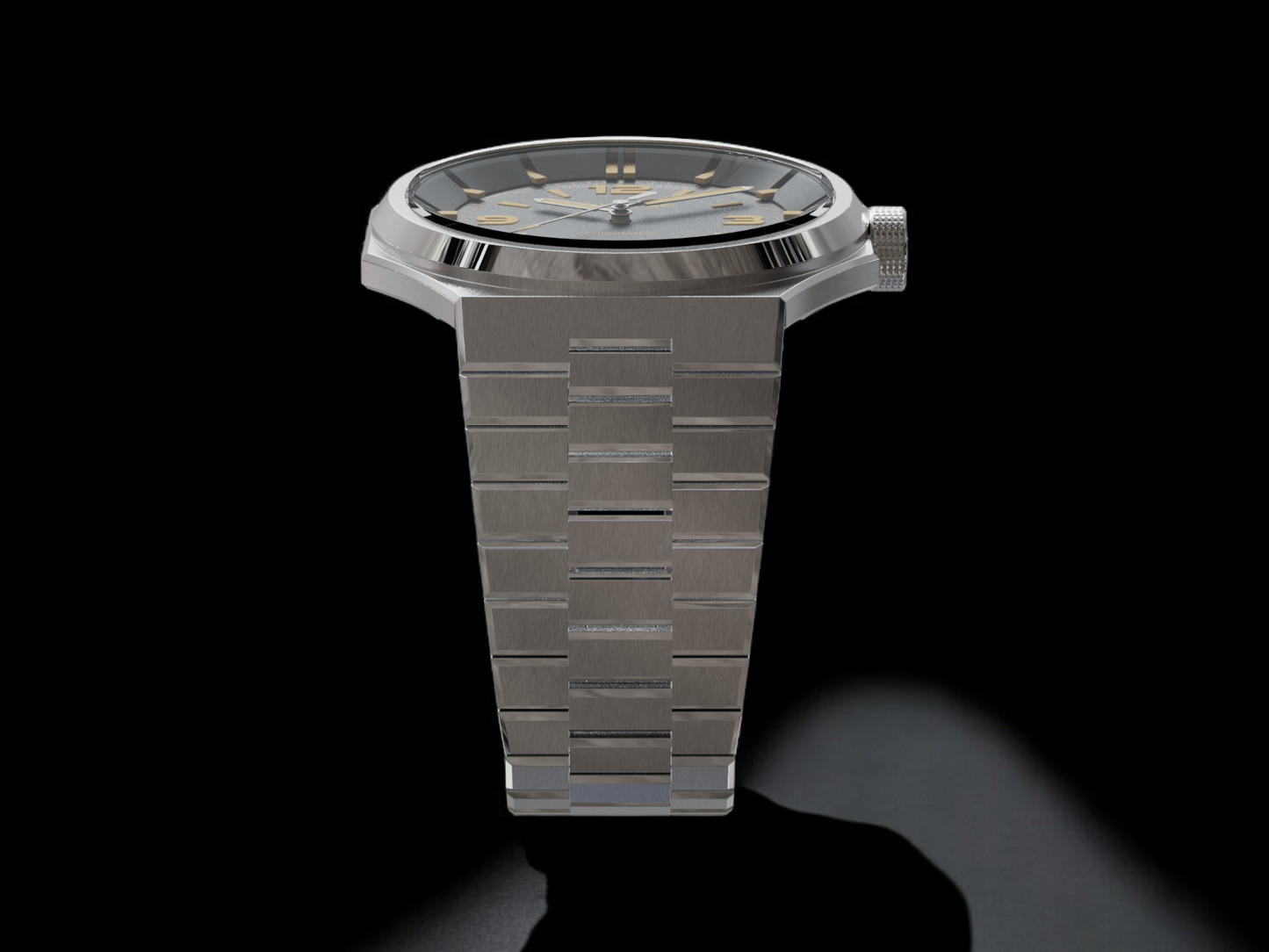 Lum-Tec Mens Automatic Watch 42mm Eclipse E1 Gray Dial Hi Precision Miyota 9039