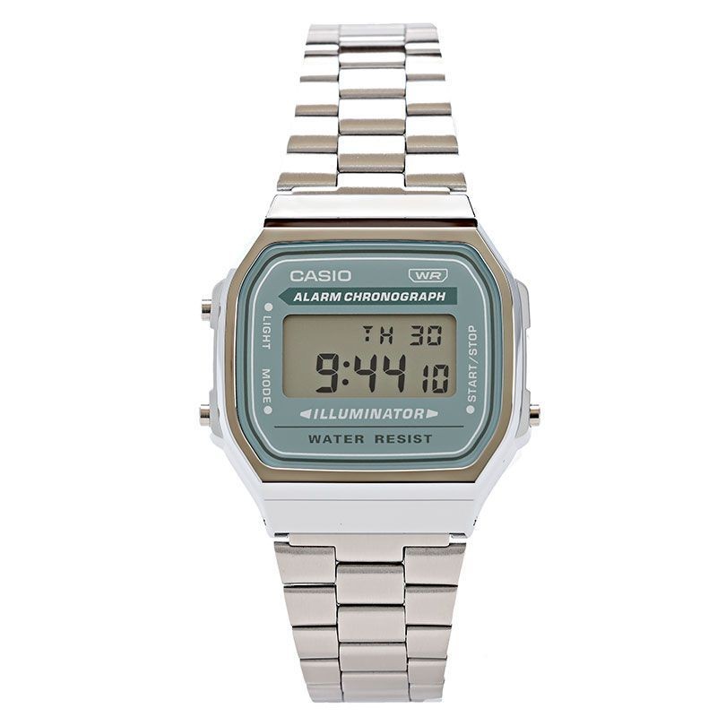 New CASIO Wristwatch CASIO VINTAGE A168WA 3AY Silver Blue Green Men’s Women’s CA