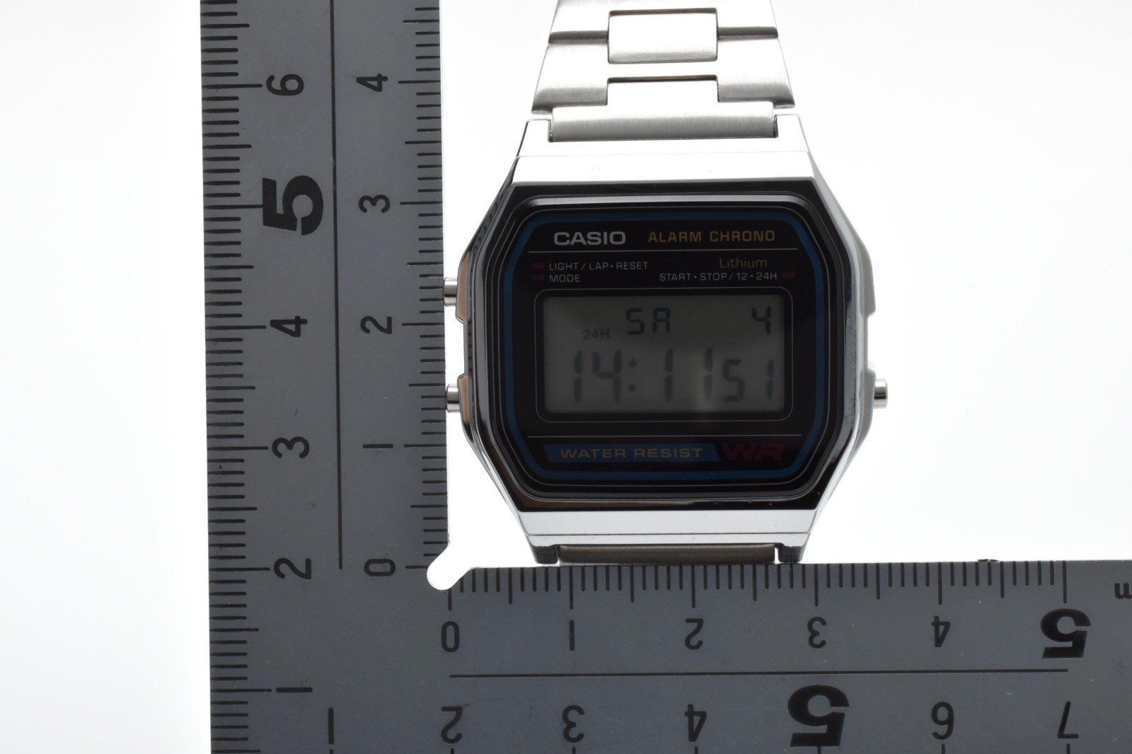 [Near Mint] CASIO 593 A158W Digital Alarm Chronograph Watch Quartz From CHINA