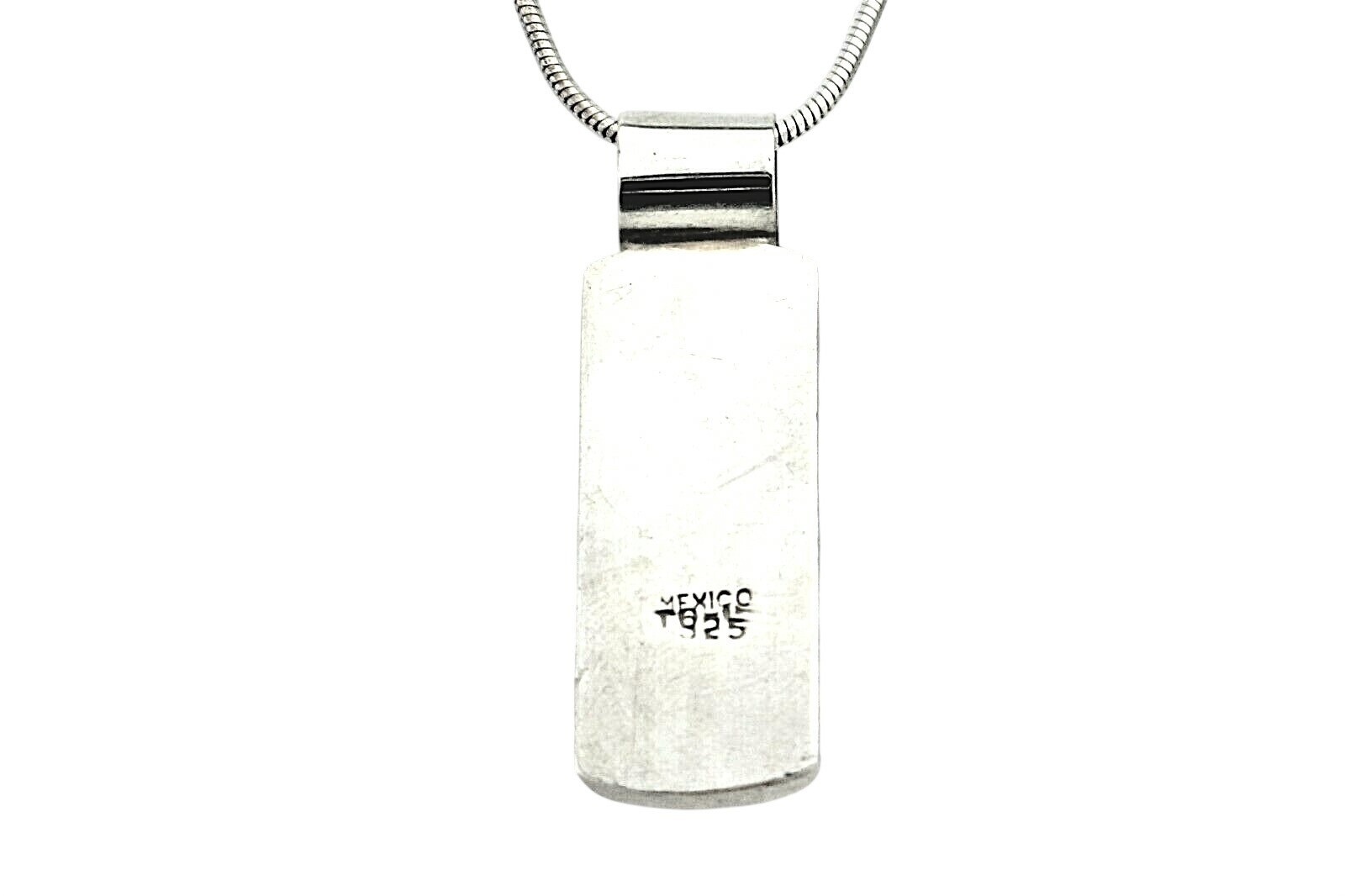 Onyx Pendant With 18 Inch Snake Chain In Solid .925 Sterling Silver 17.0 g