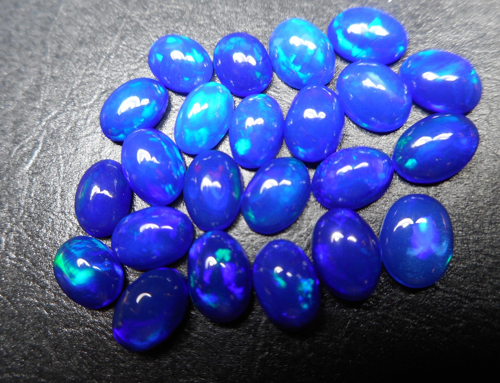 5×7 MM Blue Ethiopian Opal Oval shape Natural Cabochon 4 pcs