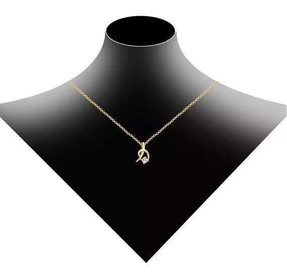 2Ct Round Cut Simulated Diamond Women’s Beauty Pendant In 14K Yellow Gold Plated