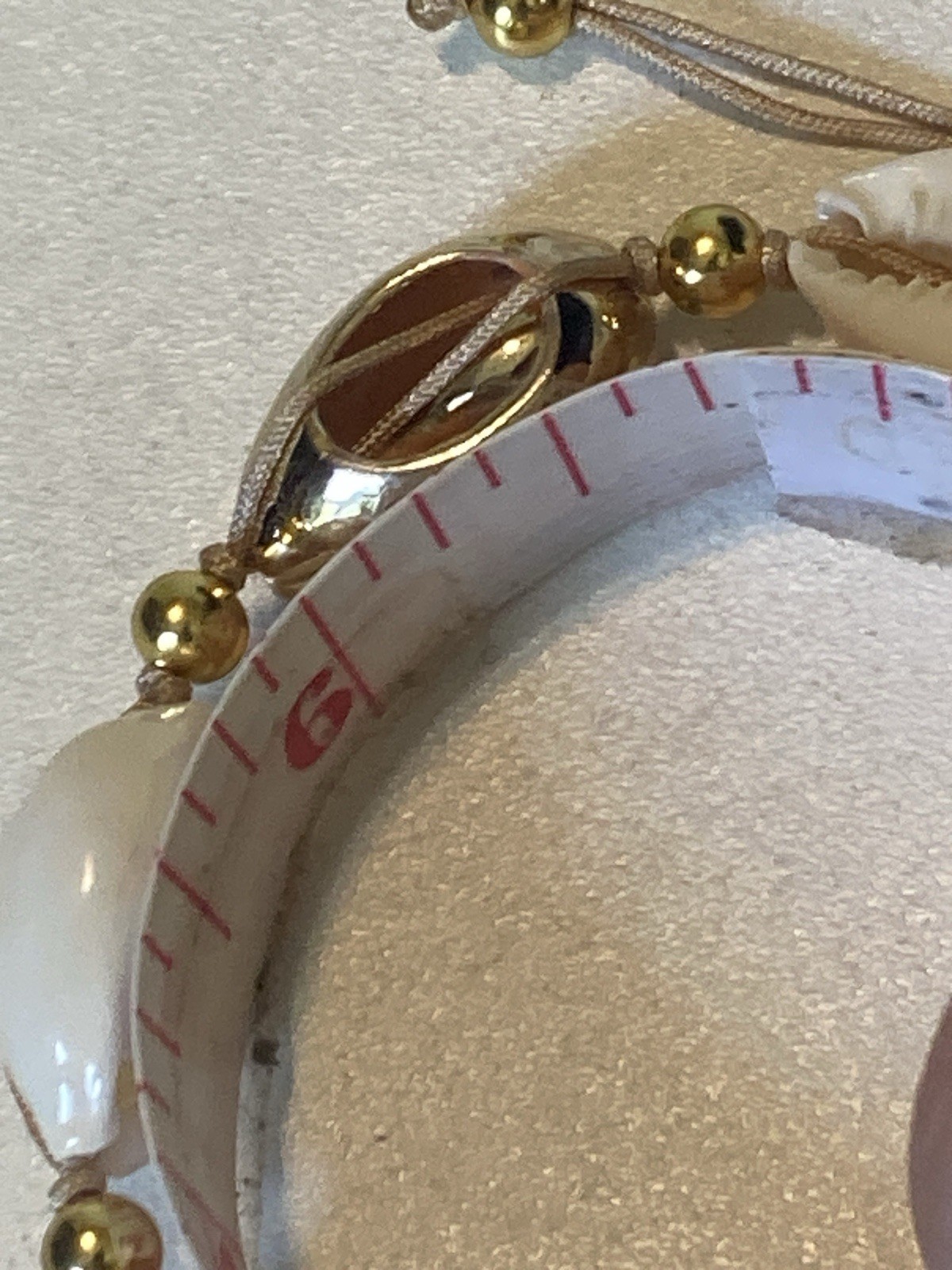 Gold White Cowrie Shell Bracelet Adjustable Macrame Beaded Bohemian Beach Jewelr