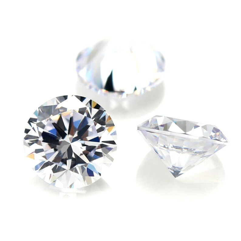 1.00 Ct Natural White Diamond Round Cut 5 mm 2 Pcs VVS1 D Grade Certified .