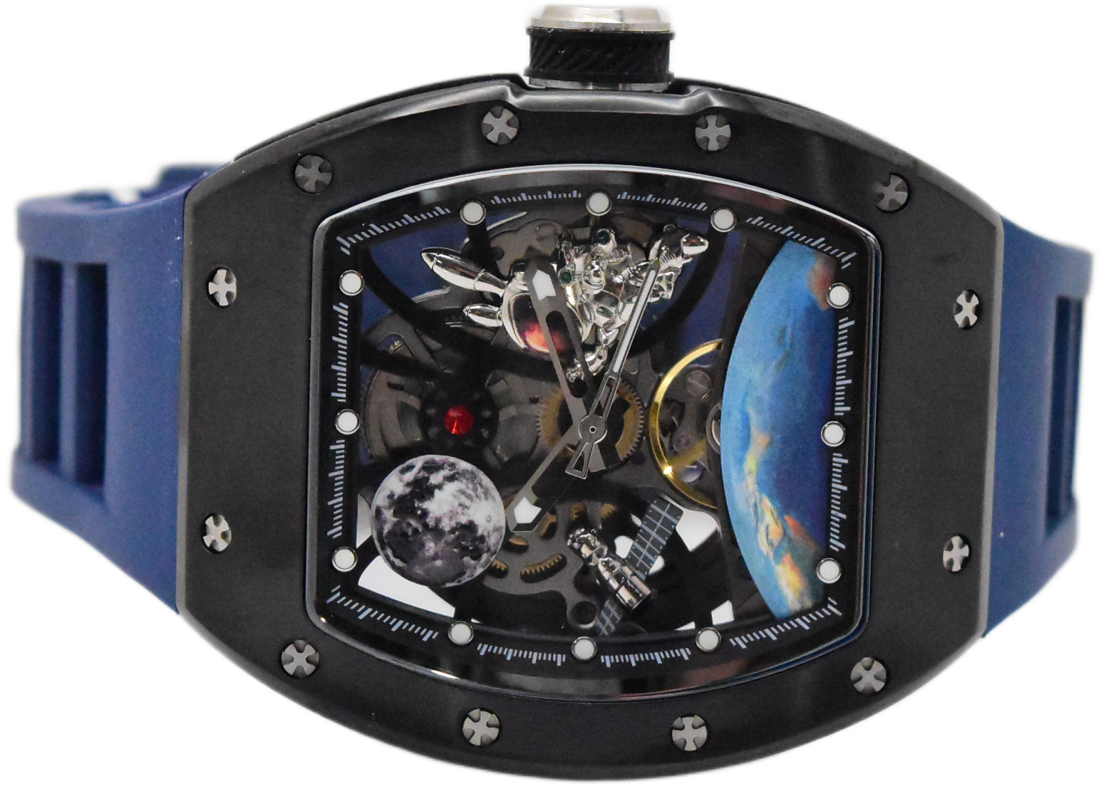 Invicta S1 Rally Interstellar Automatic Men’s Skeleton Dial Watch Blue 49009
