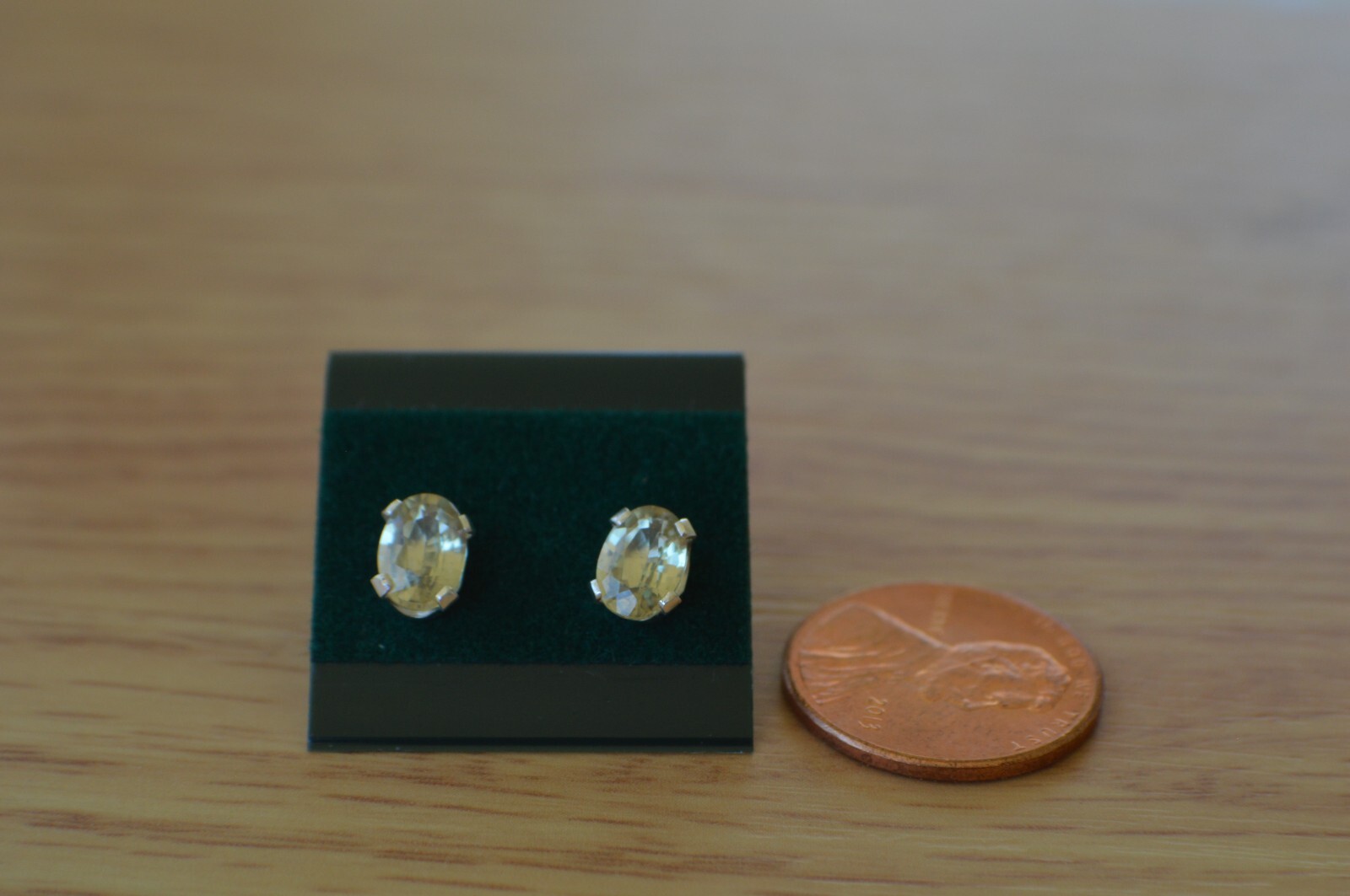 1.83ct Color Change Diaspore Solitaire Earrings ~ Fine Sterling Silver 7x5mm