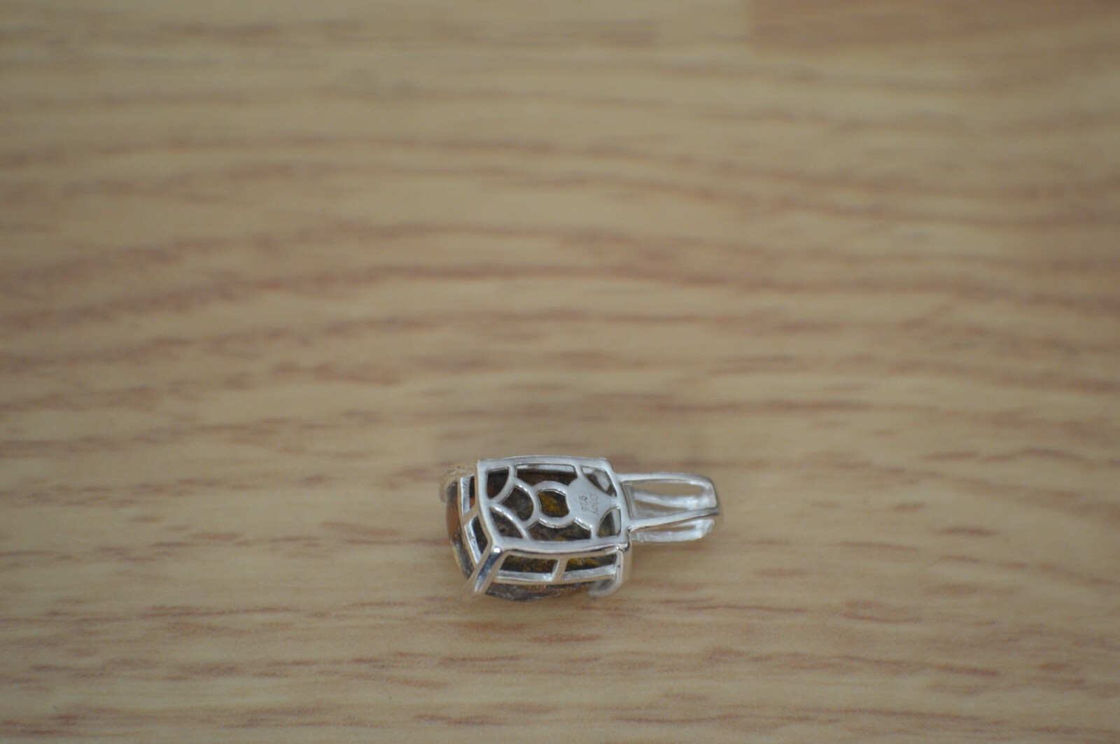3.80ct Matrix Fire Opal Pendant Fine Sterling Silver ~ 11x9mm