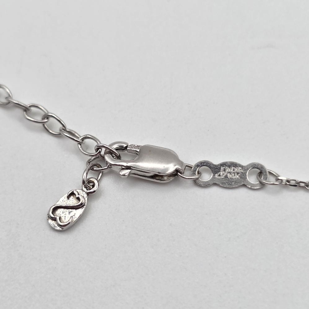 Jane Seymour Open Heart 14K White Gold Round Diamond Heart Pendant Necklace
