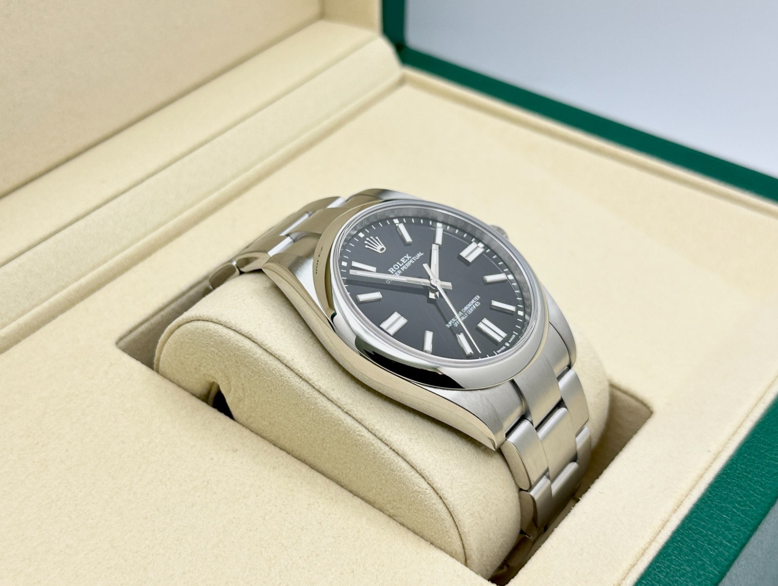 2025 Rolex Oyster Perpetual 124300 41mm Black Dial Stainless Steel Box Papers