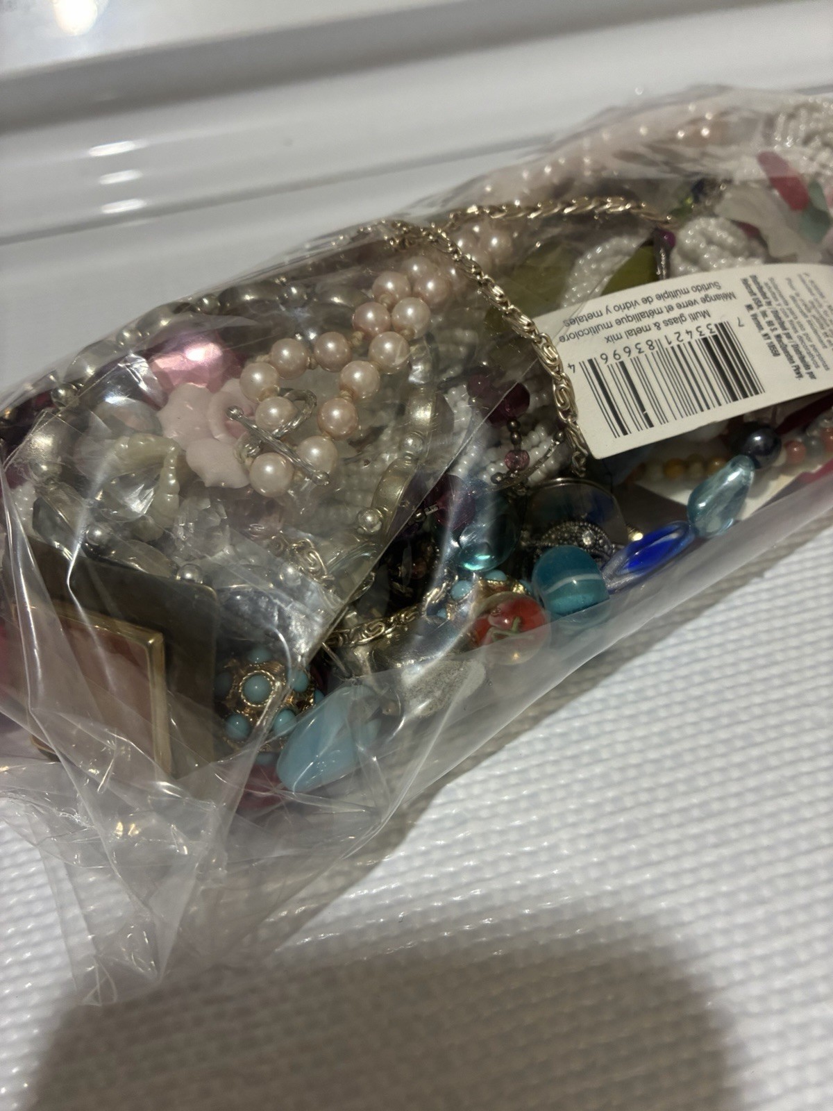 Mixed Costume Jewelry Lot Unsorted Variety Bag 1.43lb lot #6