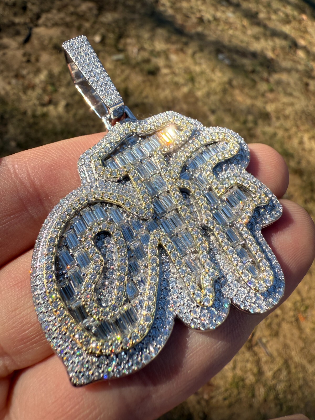 MOISSANITE 925 Silver / Gold Only The Family OTF Iced Hip Hop Necklace Pendant