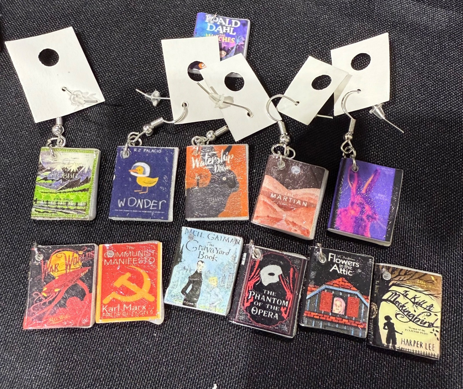INDIVIDUAL Mini Book & Manga Earrings Handmade Literary Jewelry Book Lover Gift