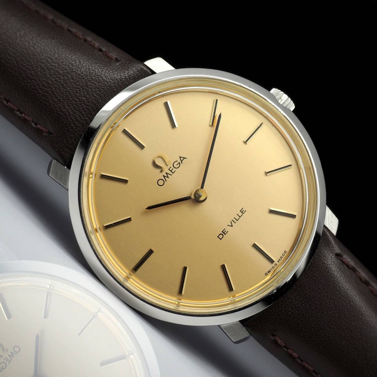 [B1P] Omega De Ville Manual Wind One Piece Case Vintage Watch [m6z]