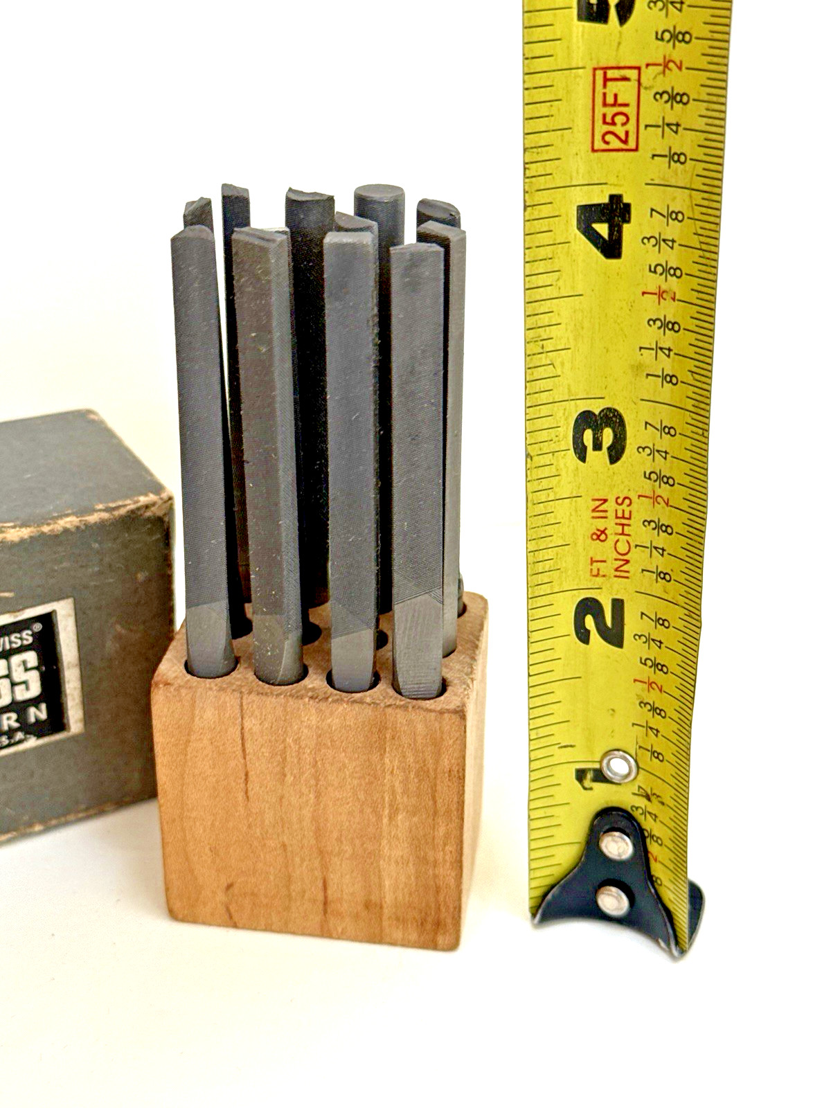 12 HELLER SWISS PATTERN BENCH MACHINE FILES No. 2 SIZE 3 1/4″ X 1/4″