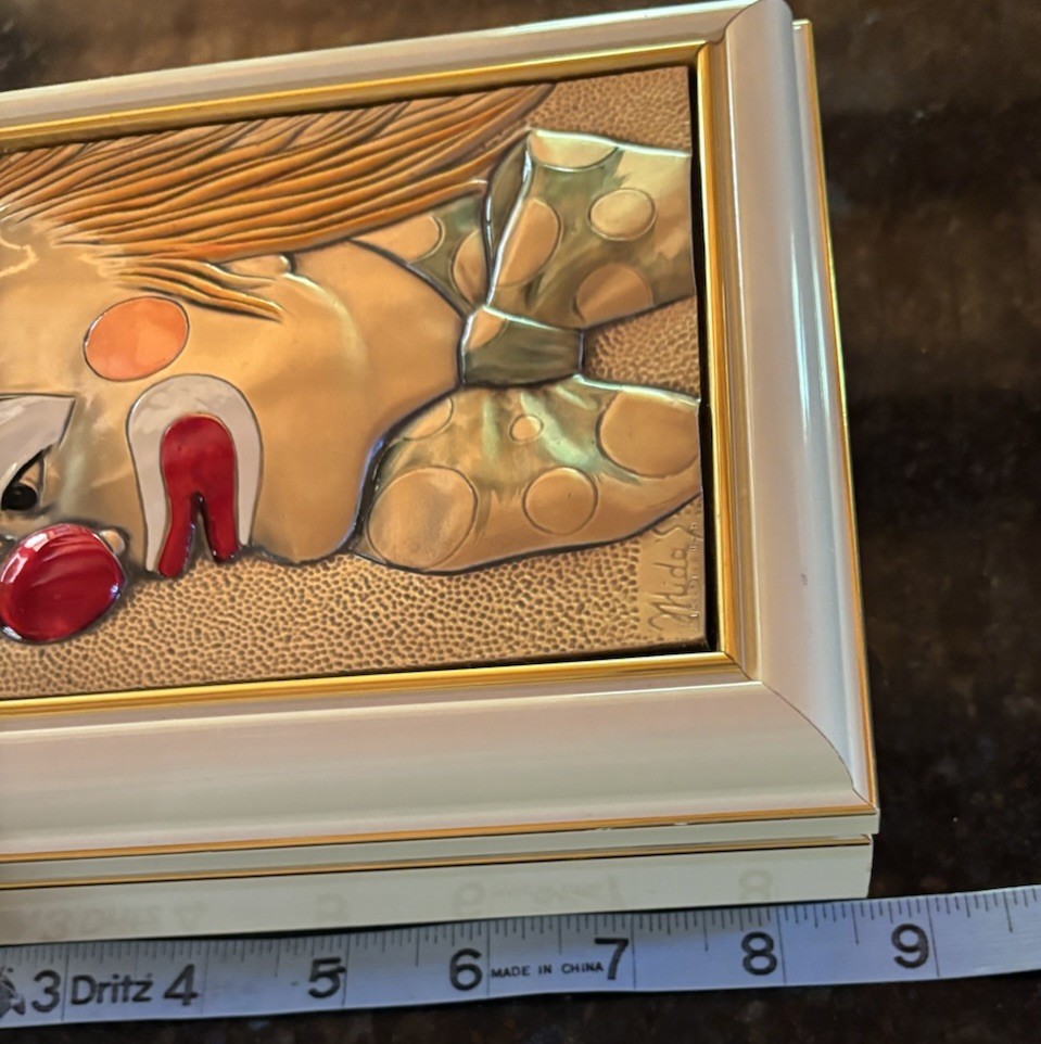 Mida Studio Italy Jewelry Box Sterling Silver 925 Clown Signed One of a Kind NEW