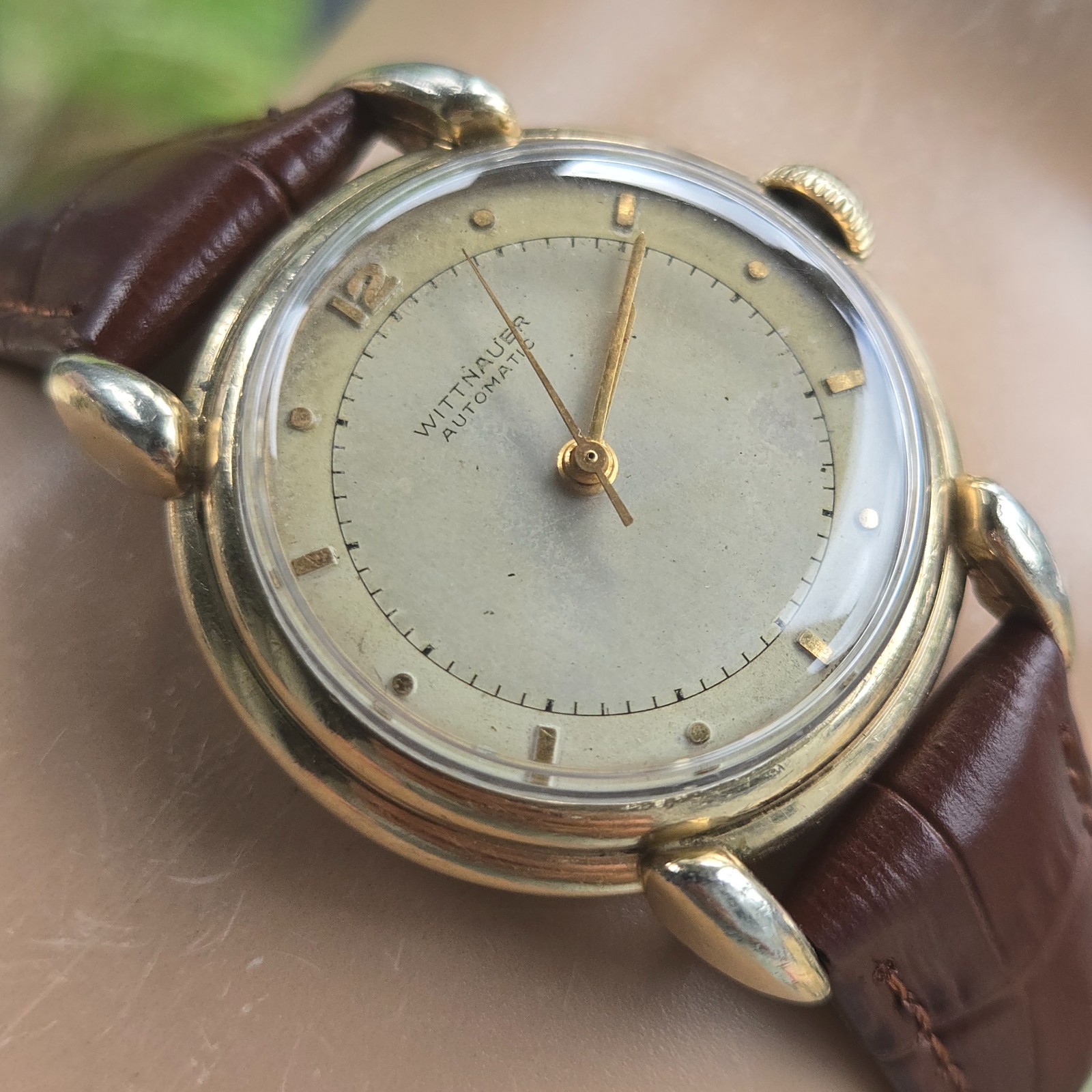 Vintage WITTNAUER men’s automatic watch AS 1250 Bumper 10K GF 1940s