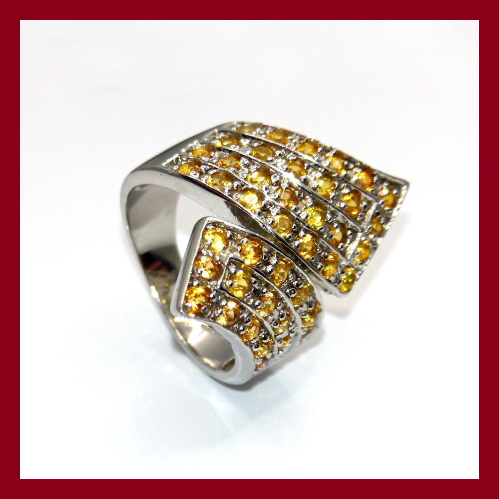 🔥🔥🔥Exclusive Silver & White Gold SAPPHIRE RING, Size 17.25🔥🔥🔥