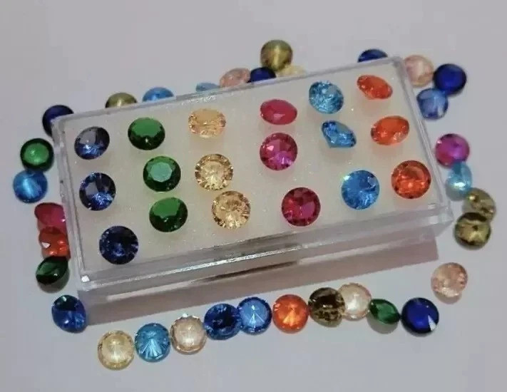 Natural Mix Color Sapphire 4 mm Cut Round 20 Piece Loose Ceylon Gemstone Lot