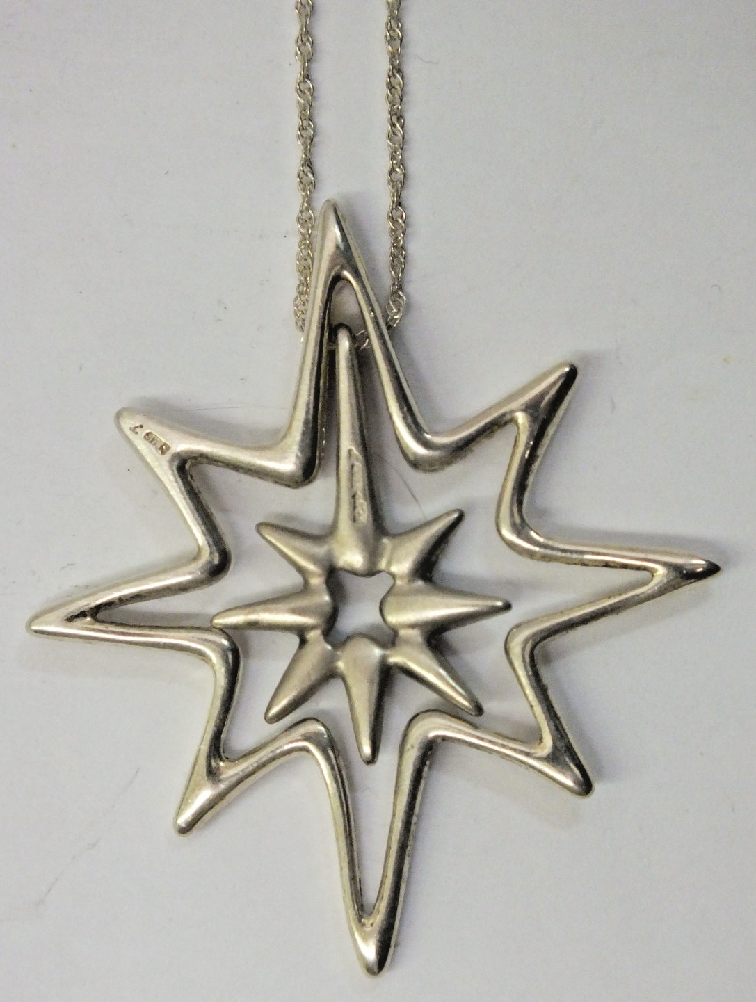 Landstrom’s Black Hills Gold Sterling Silver & 12K Gold Star Necklace w/ chain