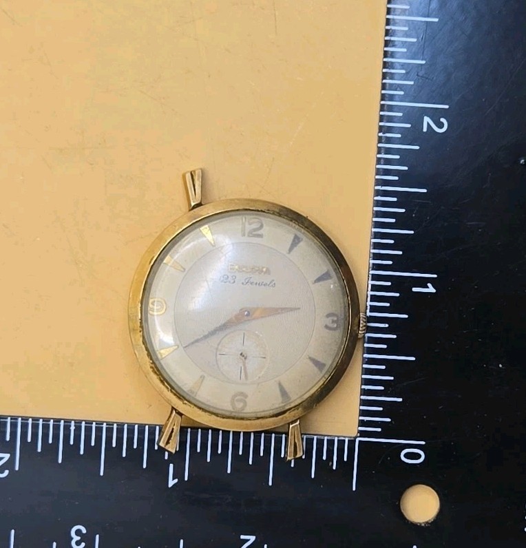 Vintage Bulova Wrist Watch Men 10K Gold Plated 23 Jewels Manual Wind up *Working