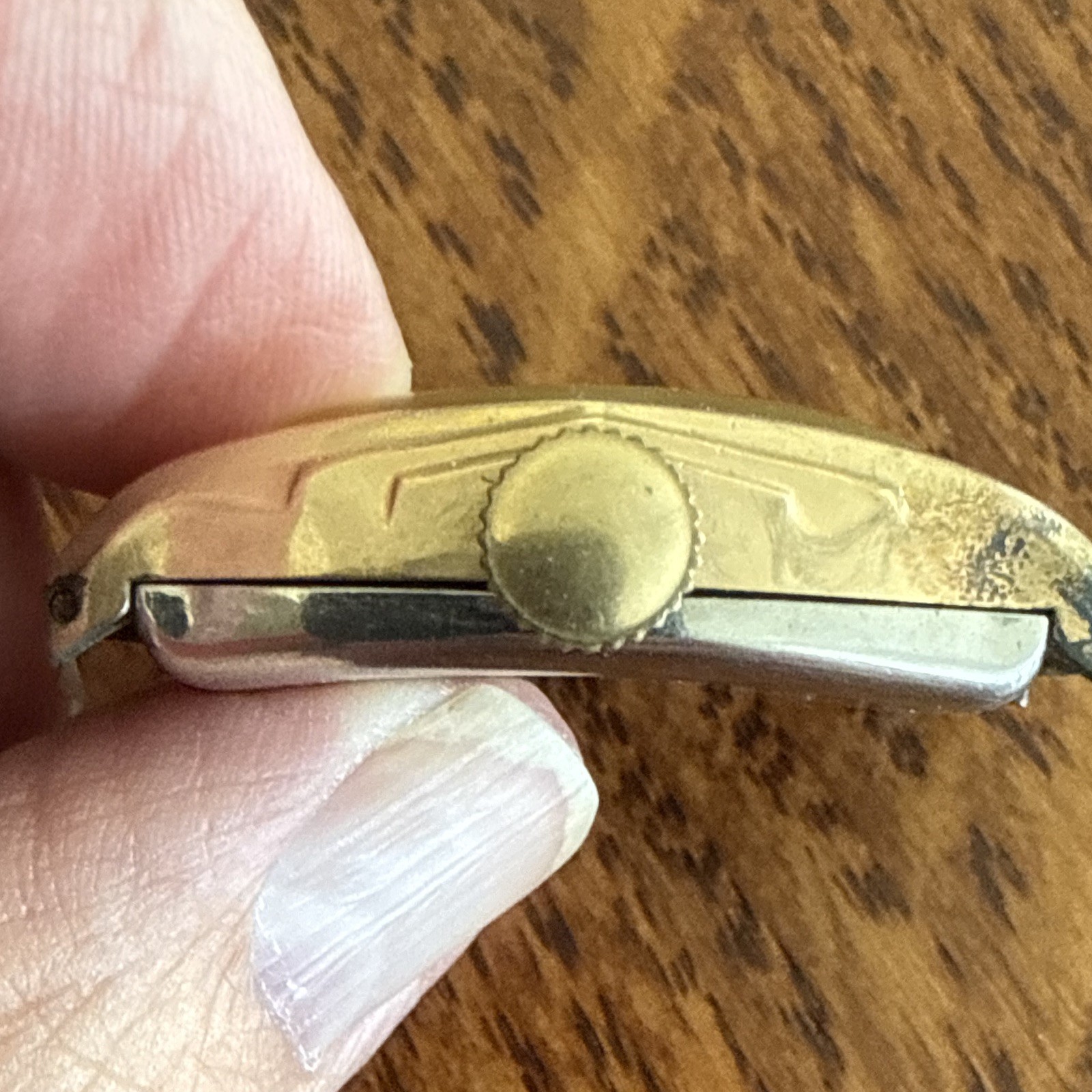 Kelton Vintage 1940s 7 Jewels Manual Wind Rectangle Watch Green Leather Strap