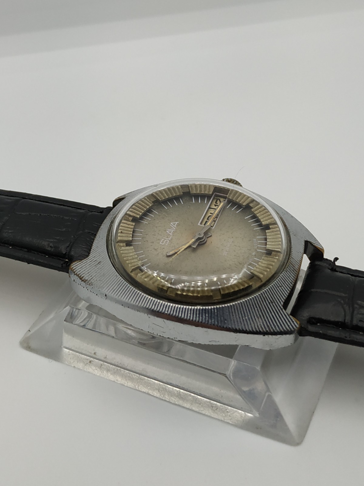 Men’s Dress Vintage Watch SLAVA Retro USSR Mechanical SERVICED Soviet Union ☭