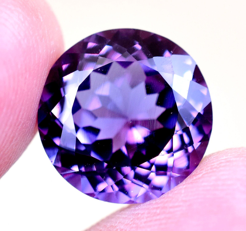 Natural 5.05 Ct Purple Sapphire Round Shape Certified Loose Gemstone With Gift
