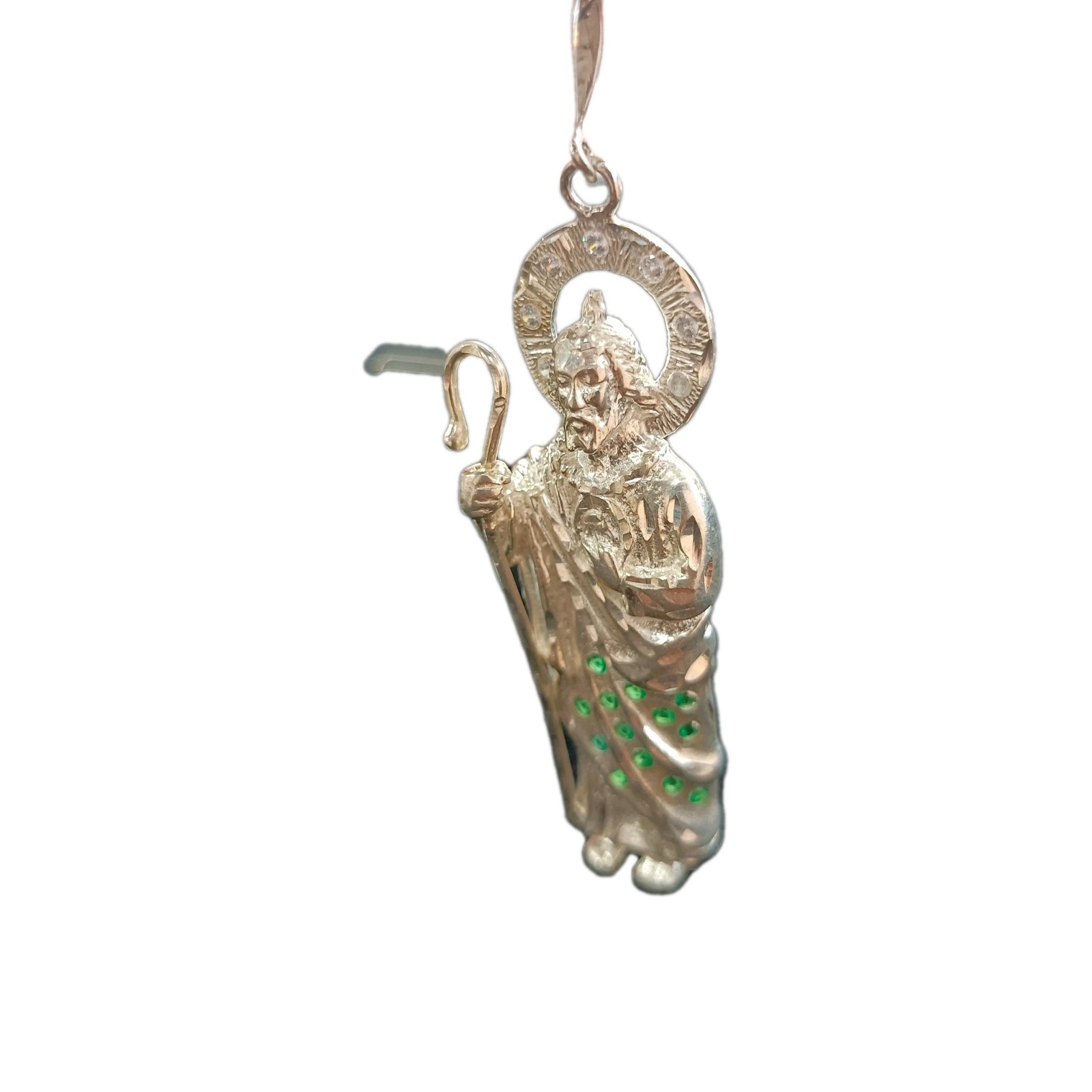 Dije San Judas Tadeo Grande Plata Mexicana 925 Sterling Silver Saint Jude