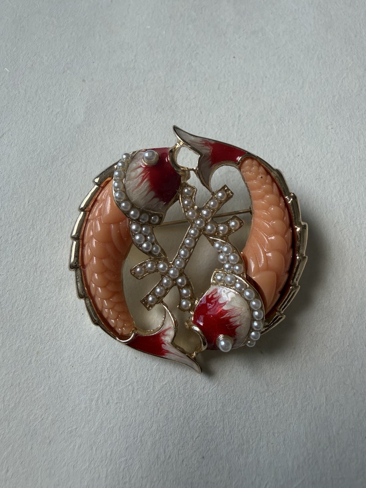 Koi fish brooch.